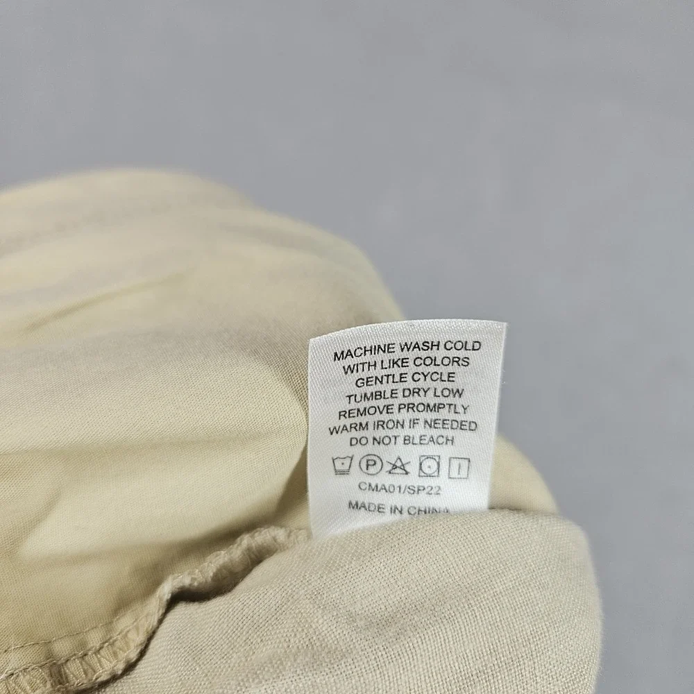 Quince 100% Linen Crop Pants Womens XL Capri European Sustainably Grown Beachy